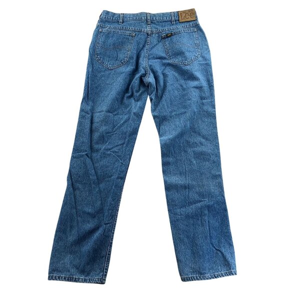 Vintage Lee Mens Jeans 34x32 Bue Denim Classic Straight Leg Casual Medium Wash - Picture 2 of 13
